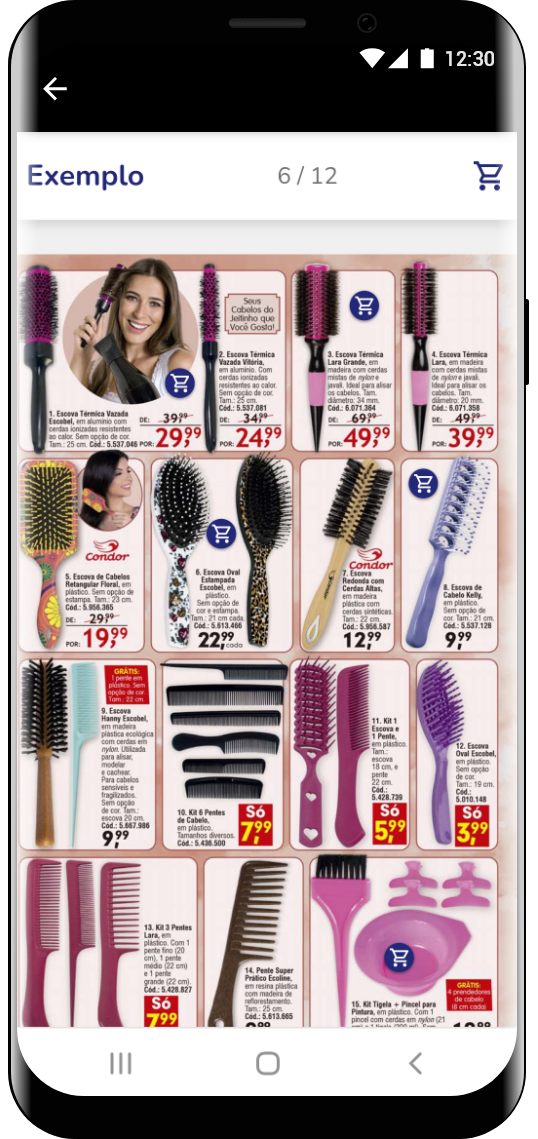 divulgação produtos